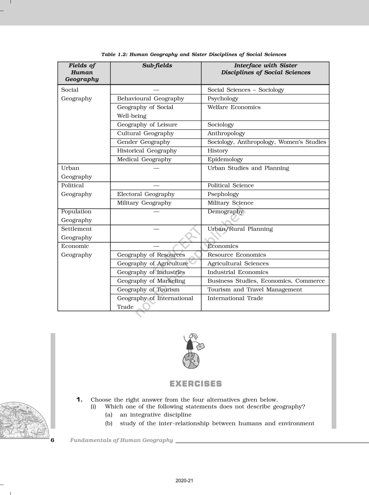 Human Geography Nature And Scope - NCERT Book Of Class 12 Fundamentals ...